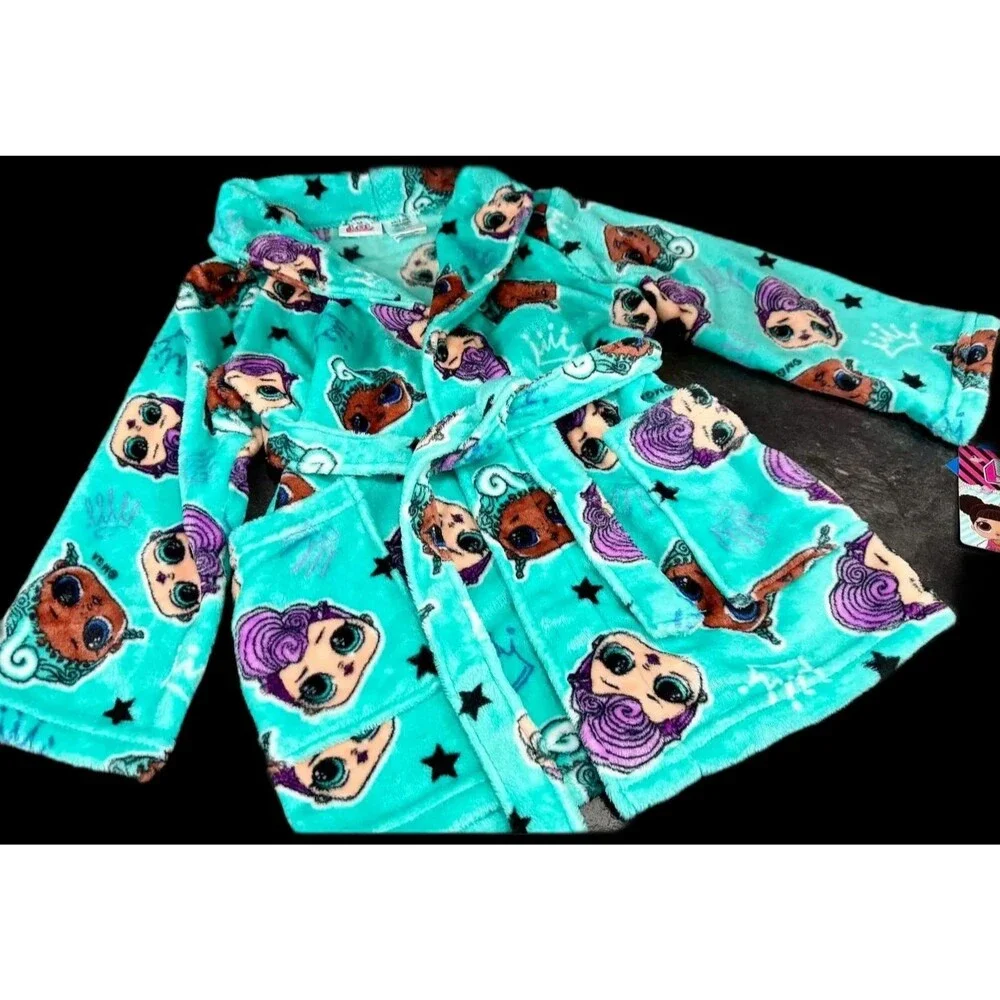 LOL Surprise Sleepwear Bundle Set Bathrobe Slippers GIRLS SIZE 6-6X LOT OF 2 NEW